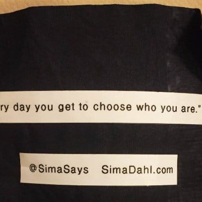 Every day you get to choose who you are. cocktail napkin quote