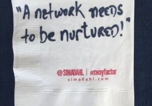 A network needs to be nurtured! cocktail napkin quote