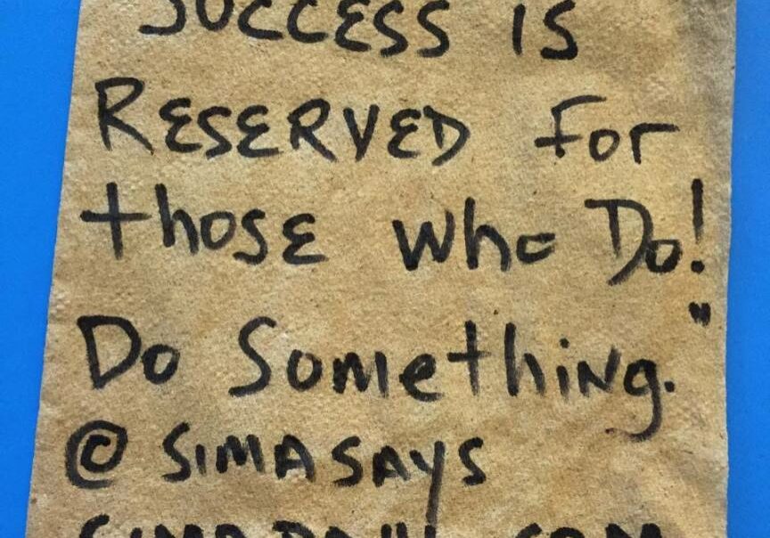 Success is reserved - cocktail napkin quote