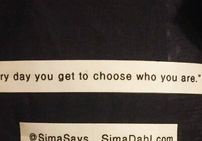 Every day you get to choose who you are. cocktail napkin quote